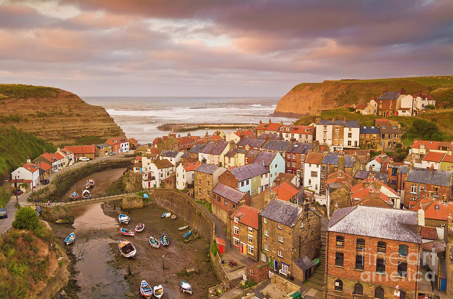  Sunset at Staithes, Yorkshire, England Photograph by Neale And Judith Clark