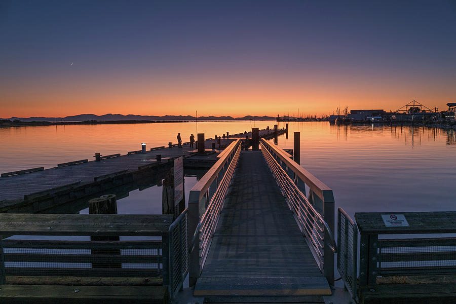 Sunset at Steveston Harbour Photograph by Michael Russell