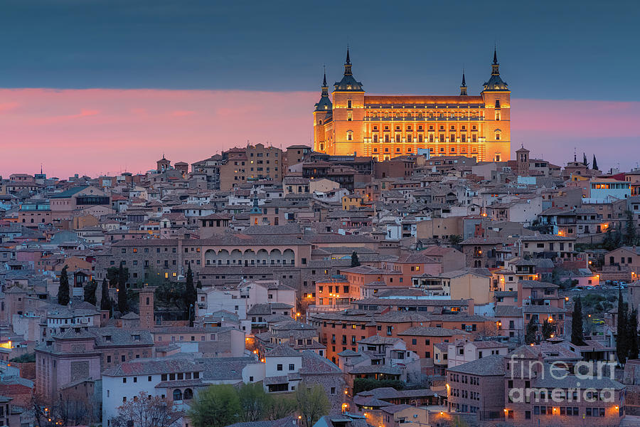 Sunset at the Alcazar of Toledo Photograph by Henk Meijer Photography