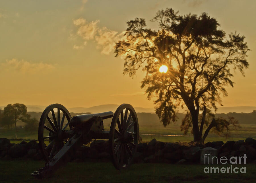 Gettysburg National Park Photograph - Sunset at The Angle by Mark Ali