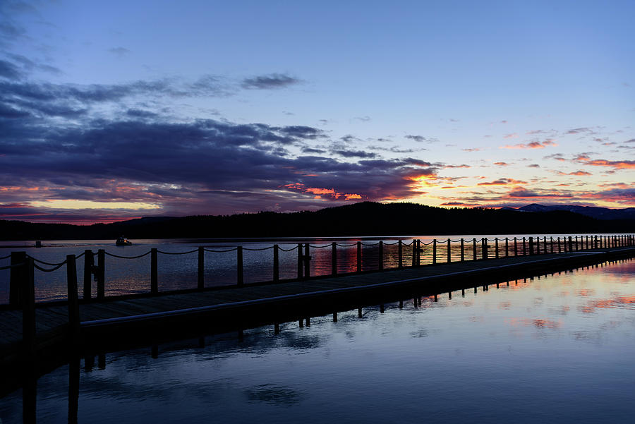Sunset at the Boardwalk Marina Photograph by Matthew Nelson