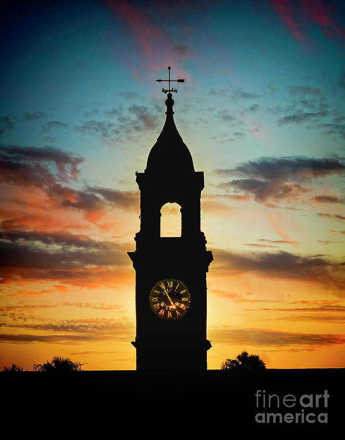 Sunset at the Clock Tower Photograph by Nick Zelinsky Jr