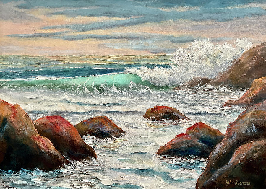 Sunset at the Coast Painting by John Svenson