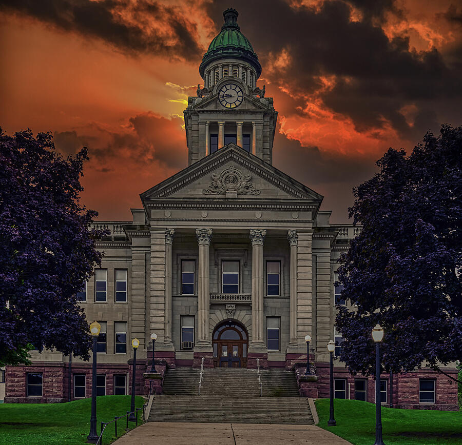 Sunset Photograph - Sunset at the Courthouse by Mountain Dreams