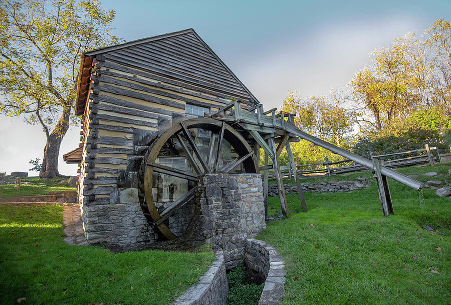 Sunset at the Cyrus McCormick Grist Mill Photograph by Gordon Ripley