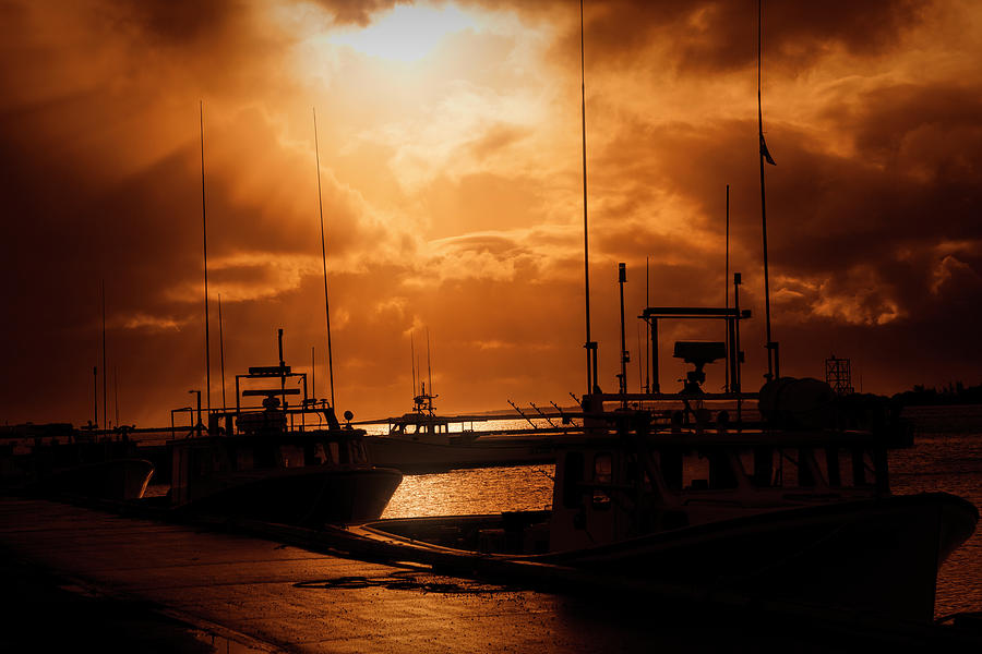 Sunset at the Dock Photograph by Deborah Penland