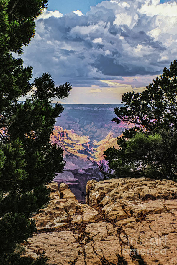 Sunset at the Grand Canyon Digital Art by Susan Vineyard
