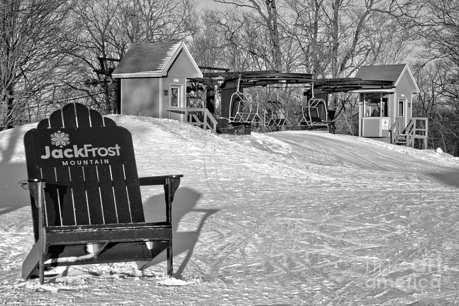 Sunset At The Jack Frost Chair Black And White Photograph by Adam Jewell