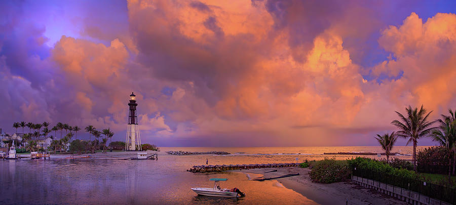 Sunset at the Lighthouse Photograph by Mark Andrew Thomas