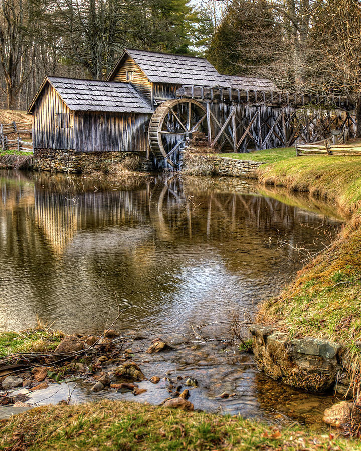 Sunset At The Mabry Mill - Blue Ridge Parkway Photograph