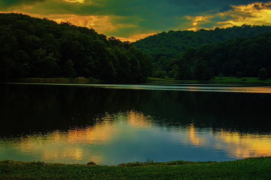 Sunset at The Peaks of Otter Photograph by Lisa M Bell - Pixels