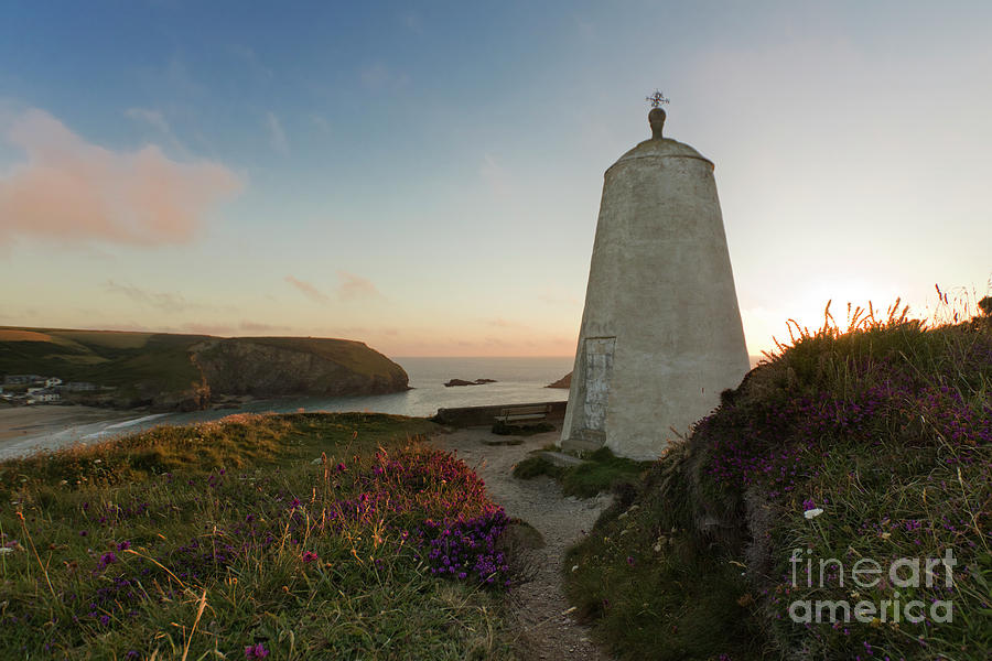 Sunset at The Pepperpot Portreath Photograph by Terri Waters
