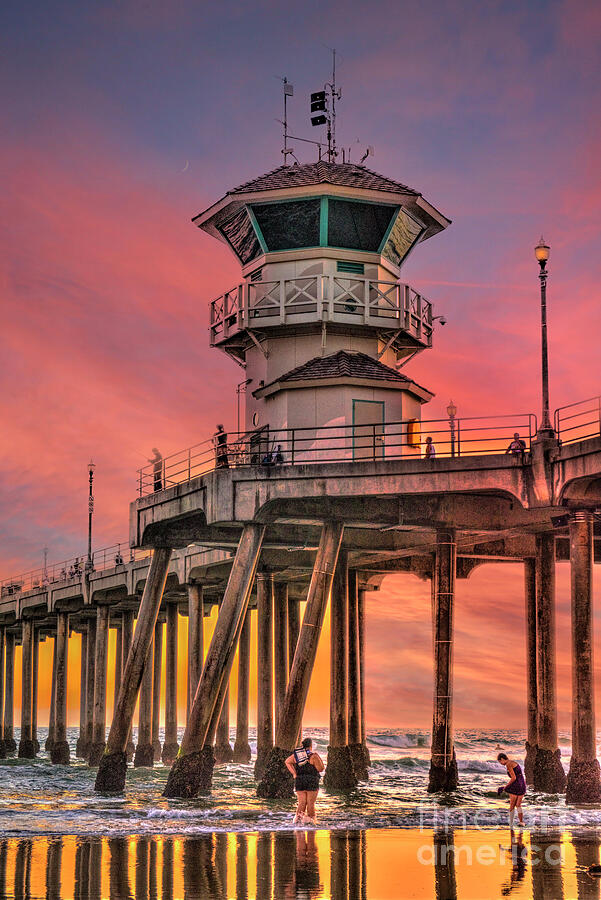 Sunset at the Pier Photograph by David Zanzinger