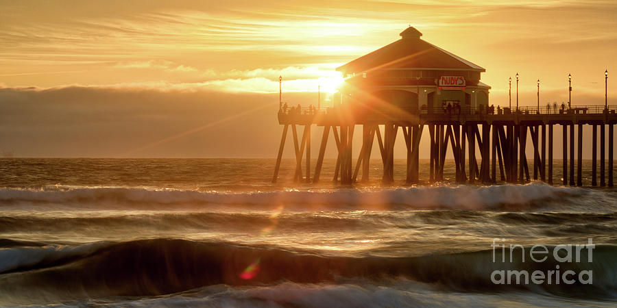Sunset at the Pier Photograph by Vincent Bonafede