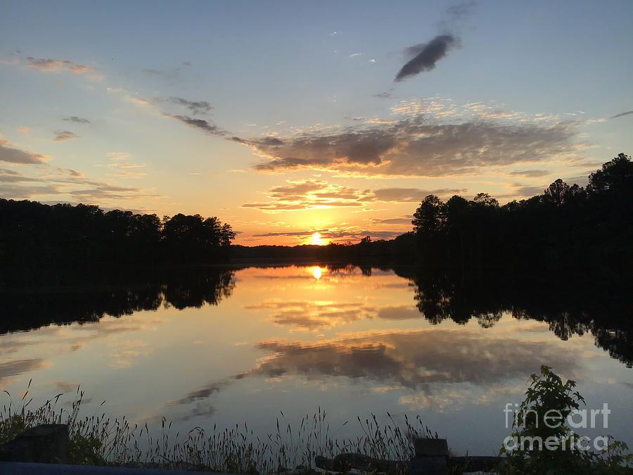 Johnson Millpond Sunset  2 - Virginia Photograph by Catherine Wilson