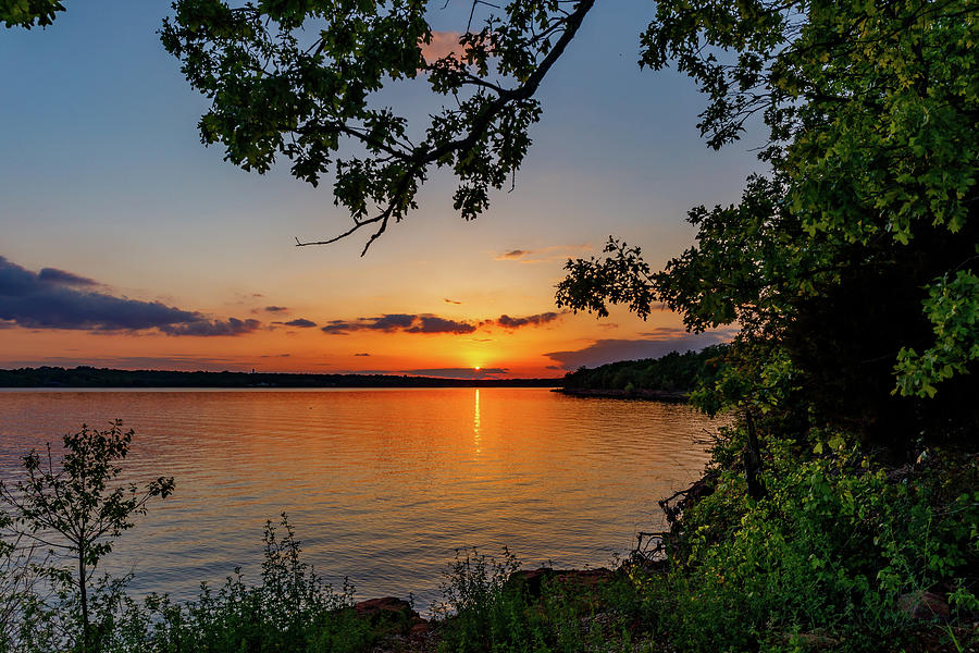 Nature Photograph - Sunset at Thunderbird Lake by Doug Long