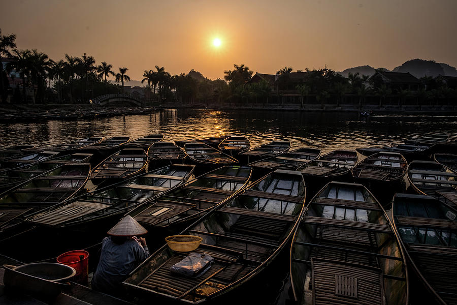Sunset at Trang An Photograph by Arj Munoz Sunset at Trang An Photograph by Arj Munoz