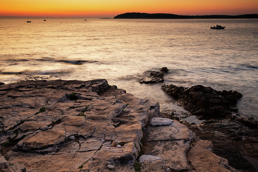 Sunset at Verudela Beach, Pula, Croatia Photograph by Ian Middleton