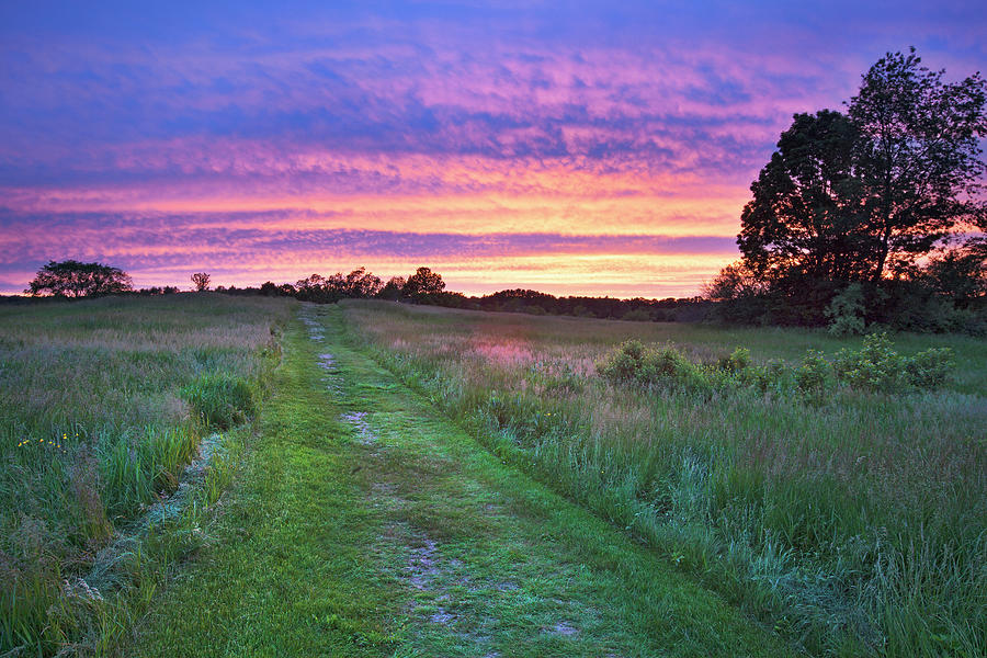 Sunset at Wagon Hill, Durham NH Photograph by Eric Gendron
