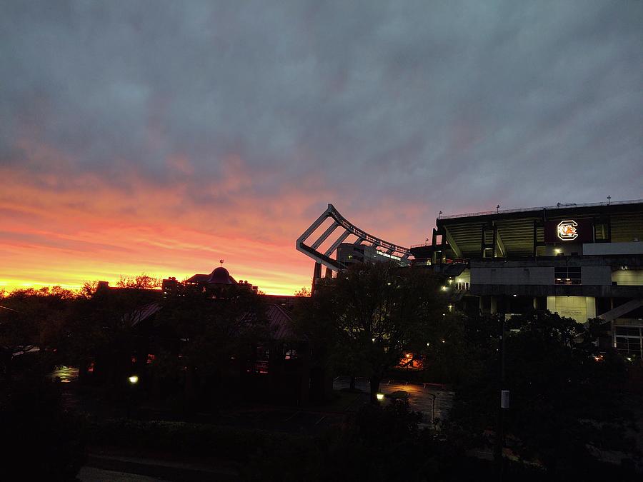 Sunset Photograph - Sunset at Williams Brice by Donna Mann