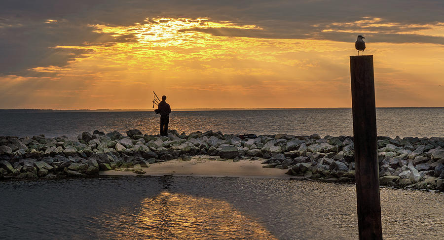 Sunset Bagpiper Photograph by Jerry Gammon