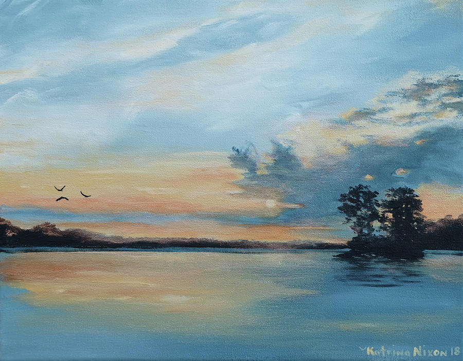 Sunset Bay 2 Painting by Katrina Nixon