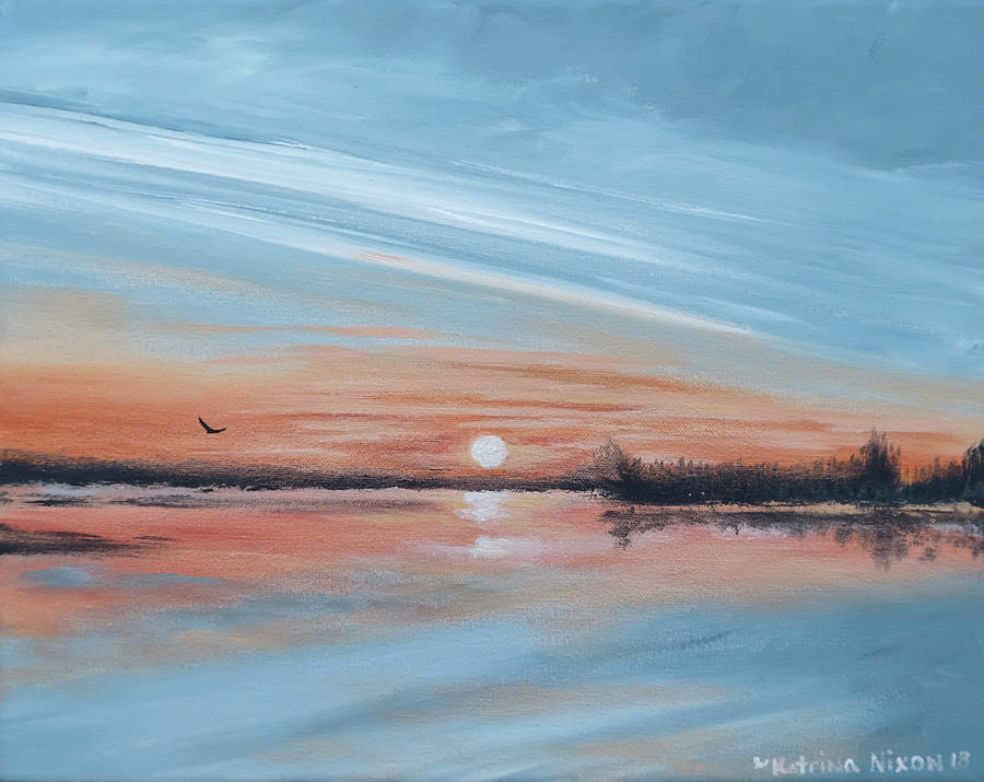 Sunset Bay Painting by Katrina Nixon