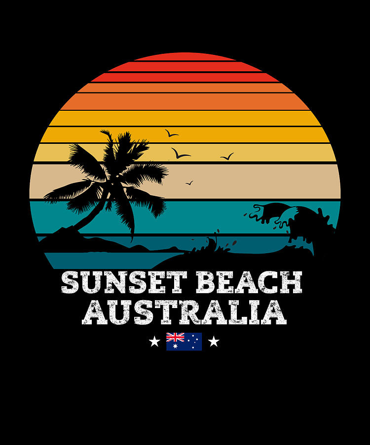 Sunset Beach Australia Drawing By Bruno