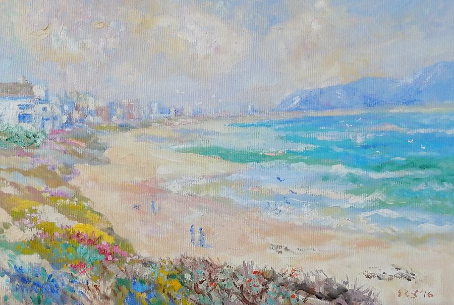 Sunset Beach Cape Town Painting by Elinor Fletcher