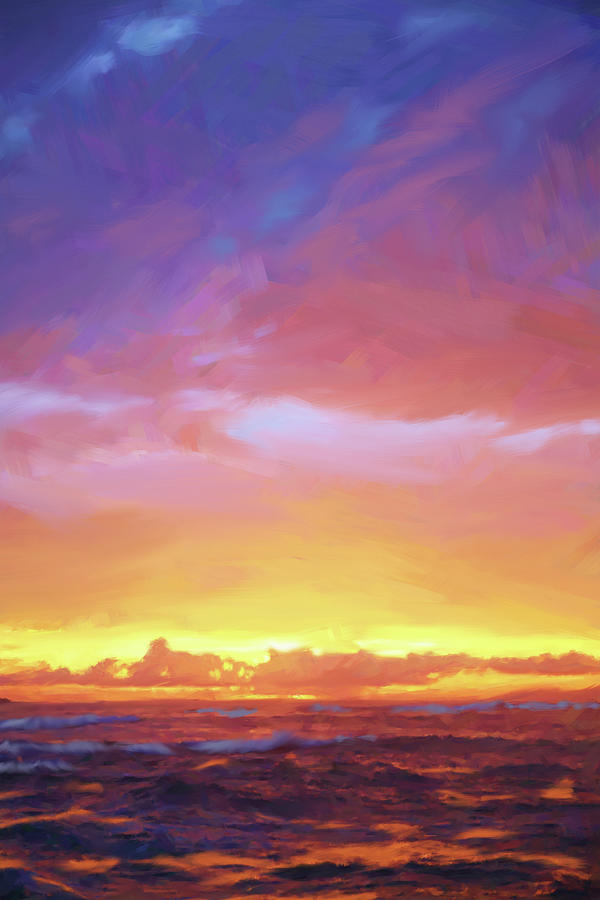 Sunset Beach Digital Art by Donald Lawrence - Fine Art America