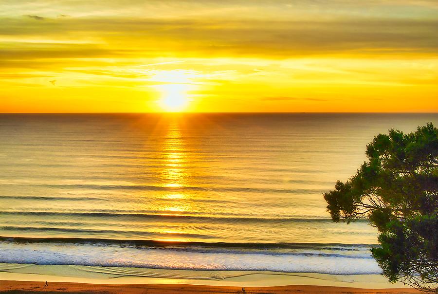 Yellow Beach Sunset Over Ocean Horizon Photograph by Marco Sales Photography Yellow Beach Sunset Over Ocean Horizon Photograph by Marco Sales Photography