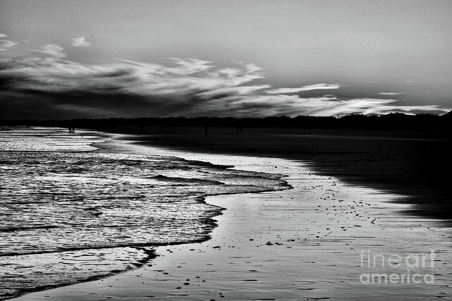 Sunset Beach Monochrome Photograph by Randy Rogers - Fine Art America