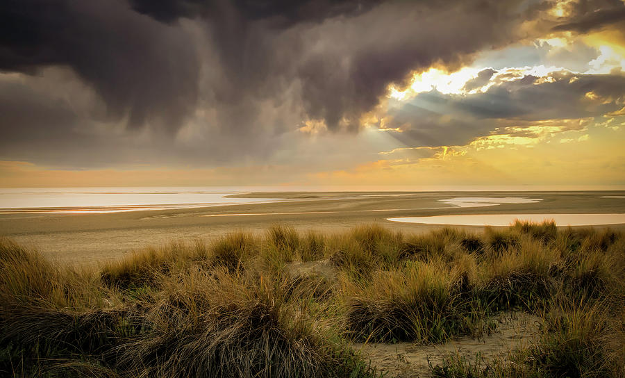 Sunset beach Northsea Photograph by Marjolein Van Middelkoop