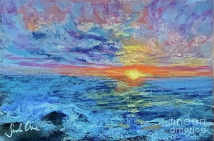 Sunset Painting - Sunset Beach by Sarah Orre