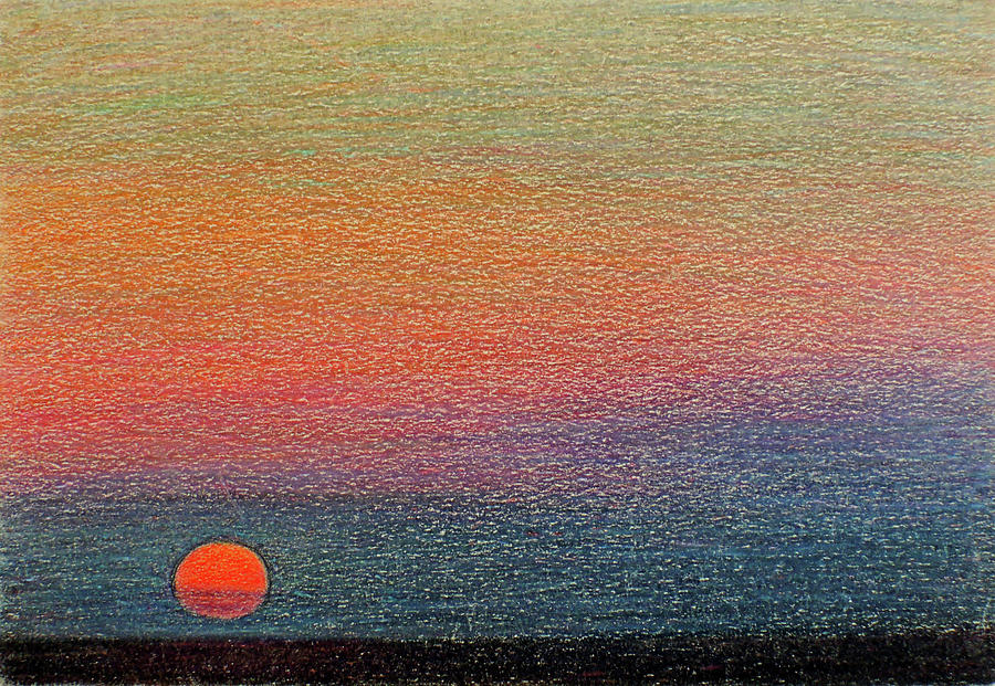 Sunset Drawing - Sunset by Ben Sapia