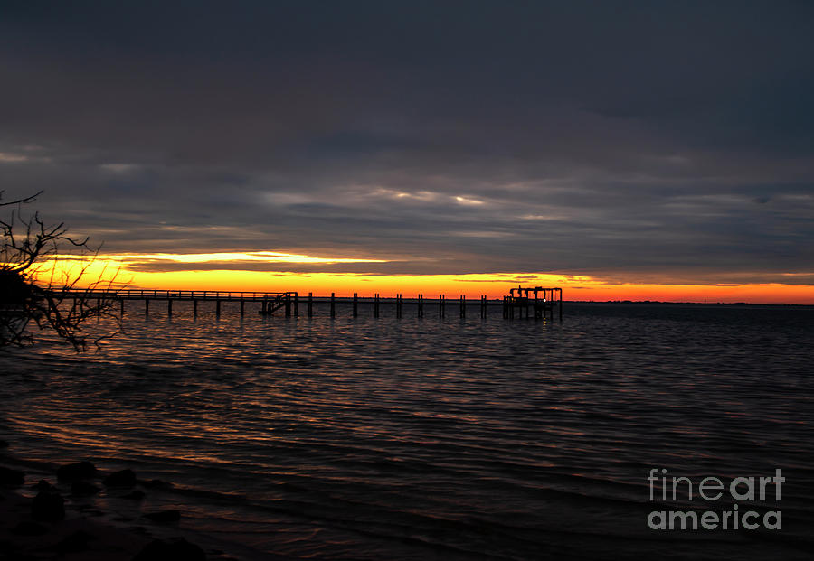 Sunset Beyond the Pier Photograph by Sandra Js