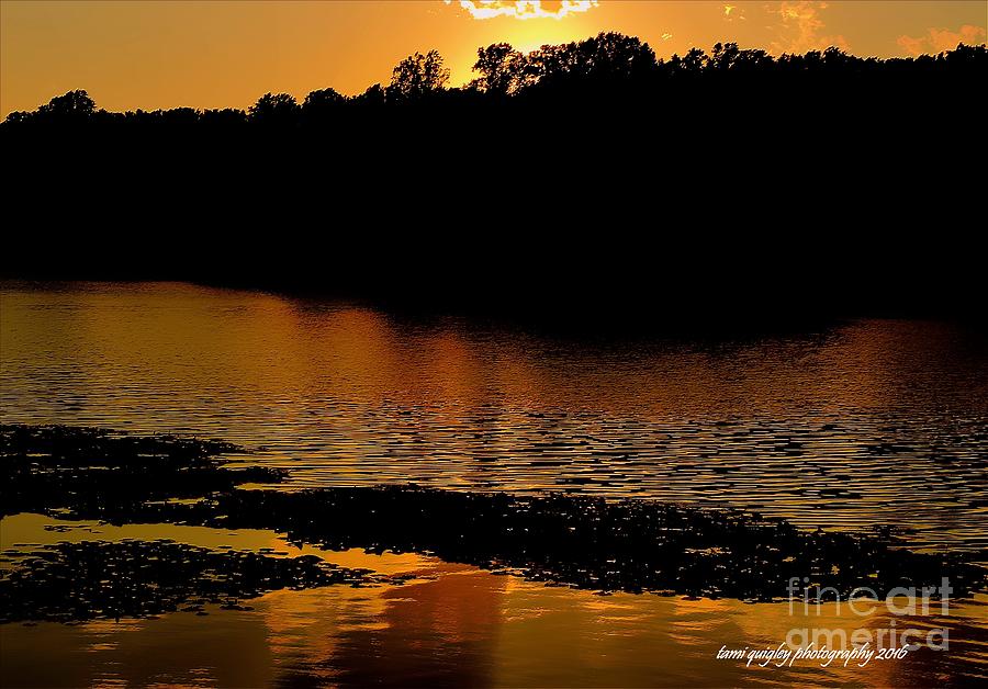 Sunset Blazes Hopewell Lake Photograph by Tami Quigley