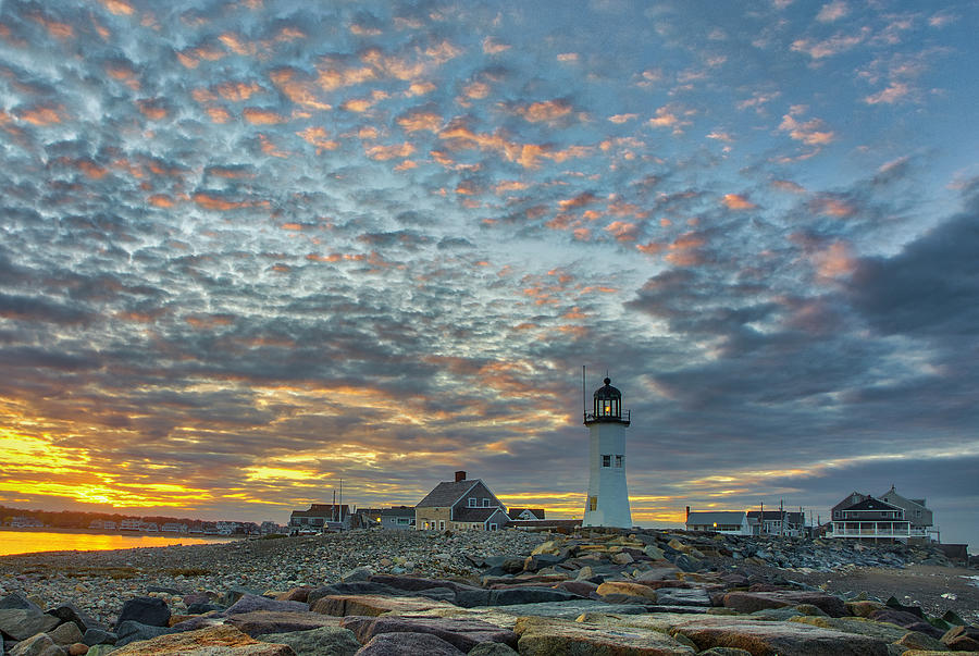 Sunset Bliss at Scituate Lighthouse Photograph by Juergen Roth