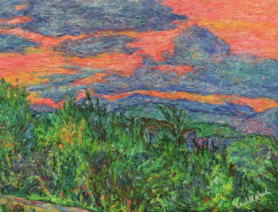 Sunset Blue Ridge Overlook Painting by Kendall Kessler