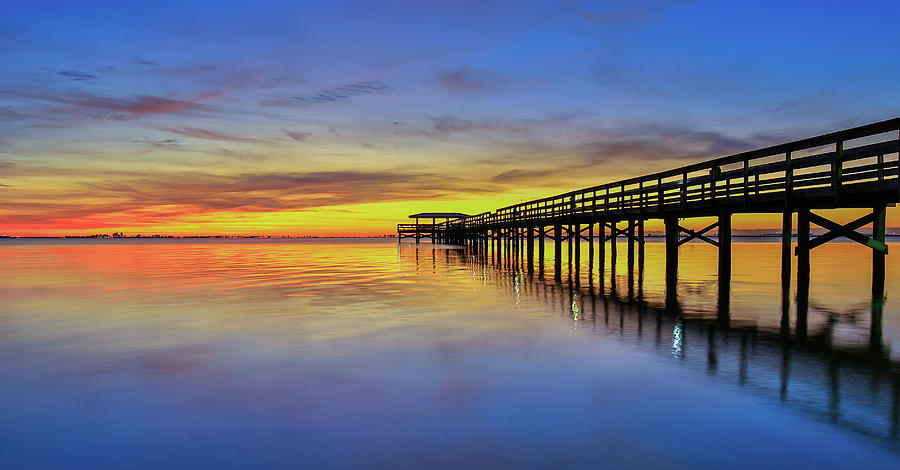 Sunset Boardwalk At Safety Harbor 4 Photograph by James Frazier - Fine ...