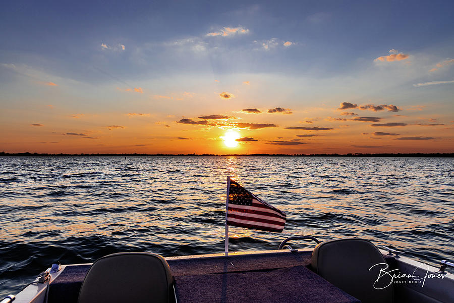 Sunset Boating  Photograph by Brian Jones