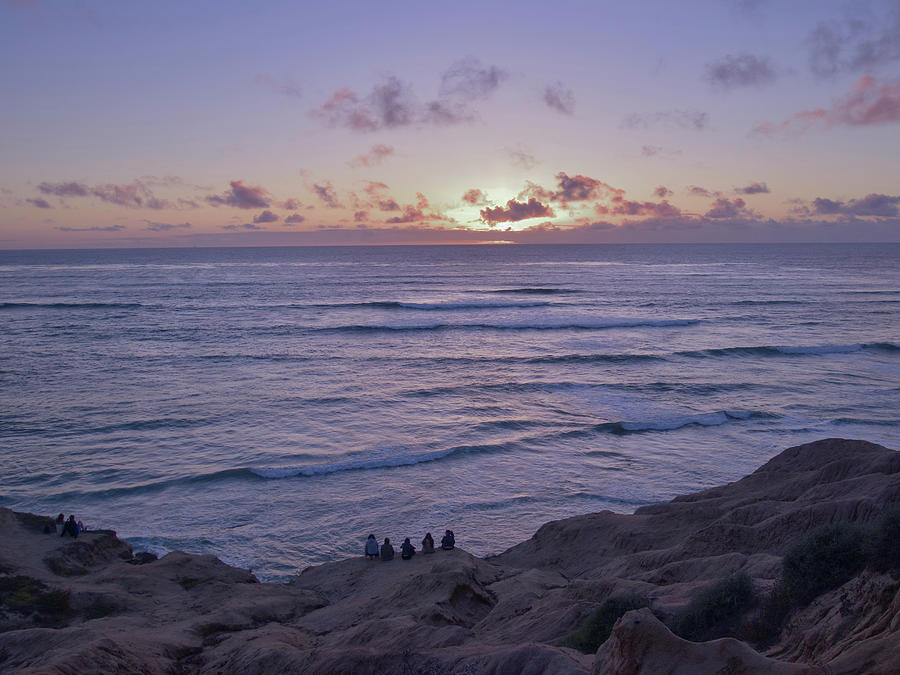 The Gathering Sunset Cliffs II Photograph by Christina McGoran