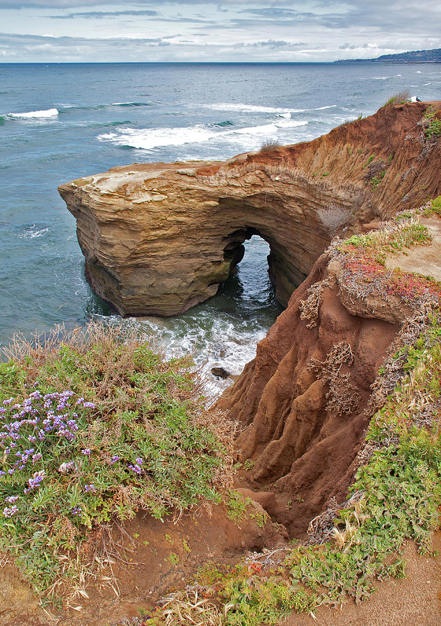 Sunset Cliffs in Point Loma - San Diego, California Photograph by Denise Strahm