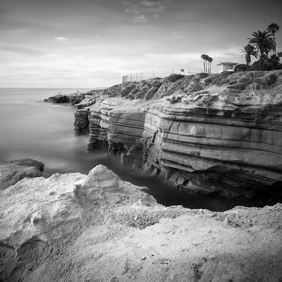 San Diego Photograph - Sunset Cliffs Long Exposure and Cliffs by William Dunigan