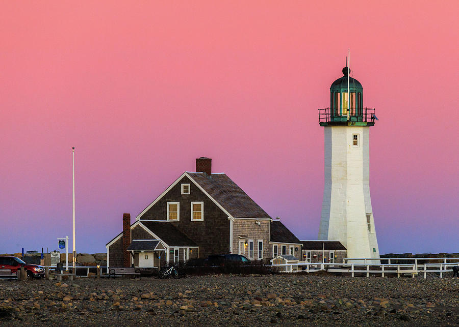 Sunset Colors at Scituate Lighthouse Photograph by Tejus Shah - Fine ...