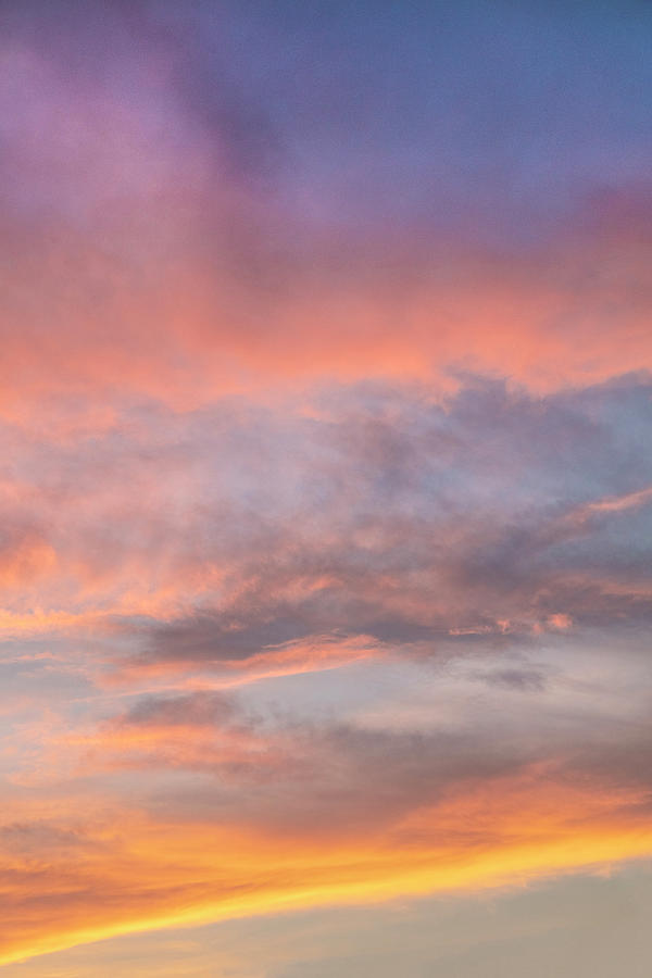Sunset Colors Cloudscape Photograph by Debra and Dave Vanderlaan
