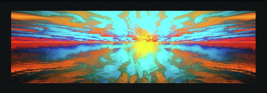 Sunset Colors wide Painting by Susanna Katherine