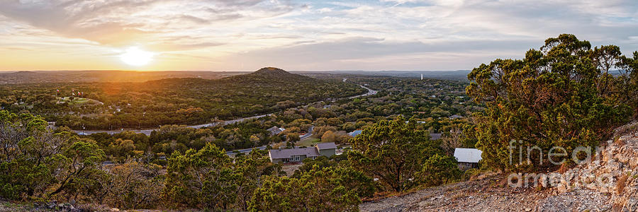 Sunset Contemplation from atop Mount Baldy in Wimberley - Hays County Texas Hill Country Photograph by Silvio Ligutti