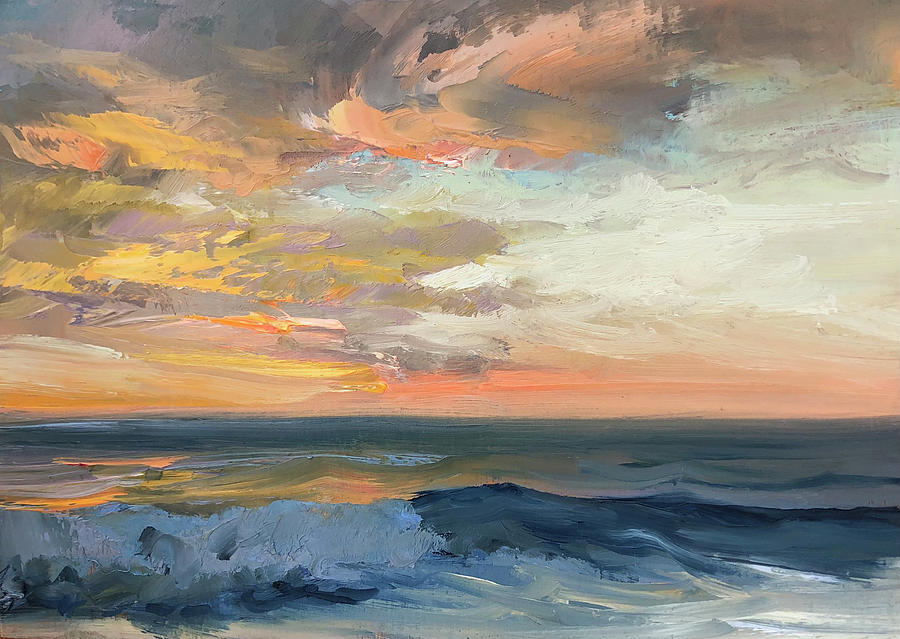 Sunset, Cooneymus Painting by Whitney Knapp Bowditch - Fine Art America