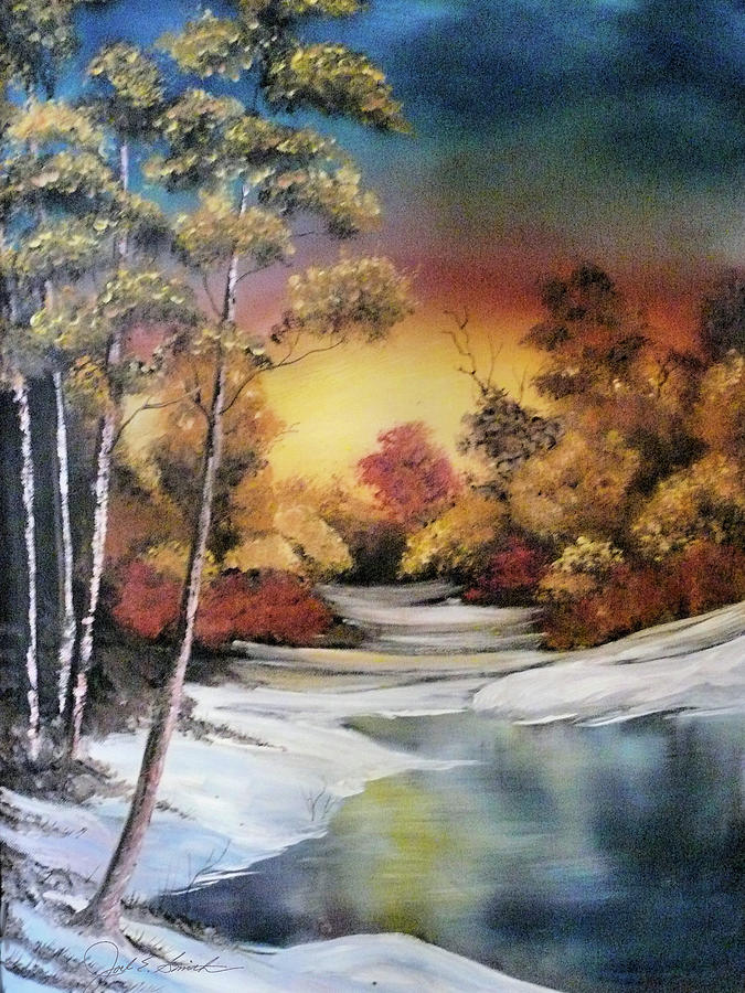 Sunset Creek Painting by Joel Smith